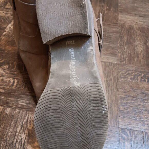 Gentle Souls leather Best Of moto boot in mushroom - size 7.5 - Picture 8 of 9